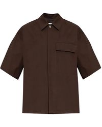 Jil Sander - Overhemd Met Korte Mouwen En Zak - Lyst