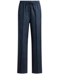 Etro - Sporty-Style Wool Jacquard Trousers With Paisley Motif - Lyst