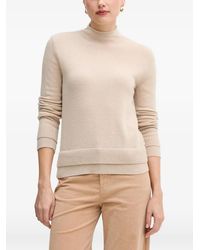 Sisley - Ribbed High-Neck Sweater - Lyst