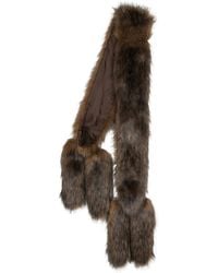 Moschino - Detahcable-Detail Faux-Fur Scarf - Lyst