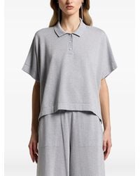 Peserico - Buttoned Short-Sleeve Polo Top - Lyst