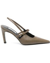 TOTEME - 100Mm Lizard-Embossed Slingback Pumps - Lyst