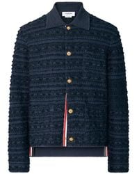 Thom Browne - Knit Tweed 4-Bar Utility Jacket - Lyst