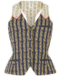 Rosie Assoulin - Floral-Print V-Neck Vest - Lyst