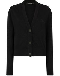 Roberto Cavalli - Cropped Button-Up Cardigan - Lyst