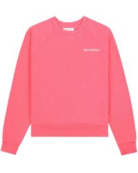 Sporty & Rich - Logo-Embroidered Cotton Sweatshirt - Lyst