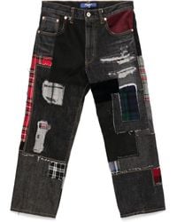 Junya Watanabe - Vaqueros capri con diseño patchwork - Lyst
