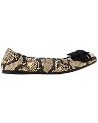 Prada - Ballerinas Mit Schlangen-Print - Lyst