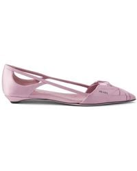Prada - Satin Ballerinas - Lyst