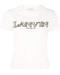 Lanvin - T-Shirt À Patch Logo - Lyst