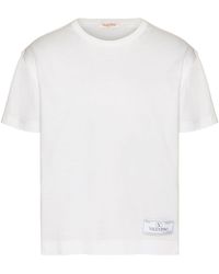 Valentino Garavani - T-shirt en coton à patch logo - Lyst