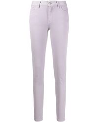 Just Cavalli Vaqueros pitillo de talle medio - Morado