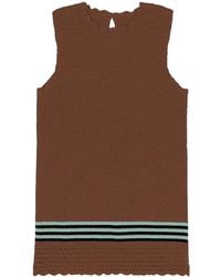 B.B. Wallace - Stripe-Detail Sleeveless Tank Top - Lyst