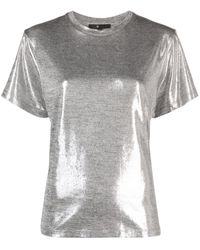 Maje - T-shirt à design métallisé - Lyst