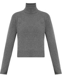 Ami Paris - Slim Fit Tonal Cashmere Blend Sweater - Lyst