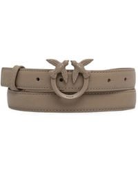 Pinko - Love Birds Thin Colour-Block Leather Belt - Lyst