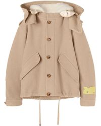 Off-White c/o Virgil Abloh - Hooded Short Parka Coat - Lyst