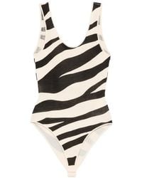 Sandro - Zebra-Print Bodysuit - Lyst