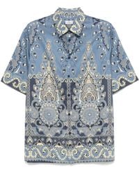 Etro - Oversized Hemd Mit Halblangen Ärmeln, Herren, Größe - Lyst