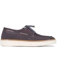 Aquatalia - Bora Suede Lace-Up Boat Shoes - Lyst