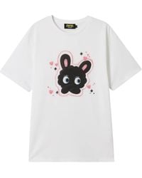 Mini Cream - Bunny-Print Cotton T-Shirt - Lyst