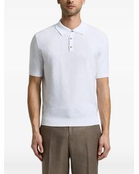 Peserico - Argyle-Knit Short-Sleeve Polo Shirt - Lyst