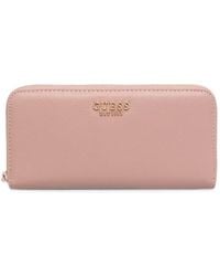 Guess - Amorette Logo-Plaque Zip-Around Wallet - Lyst