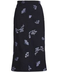 Erdem - Floral Midi Pencil Skirt - Lyst