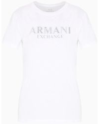 ARMANI EXCHANGE - Logo-Embellished T-Shirt - Lyst