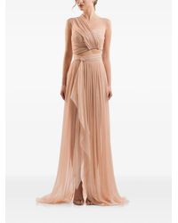 IMROSKA - Pleated One-Shoulder Top And Flowing Maxi Skirt Set - Lyst