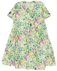 JNBY - Floral-Print Round-Neck Dress - Lyst