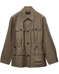 Prada - Veste Safari En Mohair Et Laine - Lyst