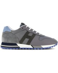 Hogan - H383 Panelled Lace-up Sneakers - Lyst
