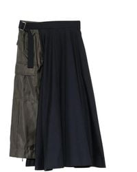 Sacai - Hybrid Cargo-Pocket Skirt - Lyst