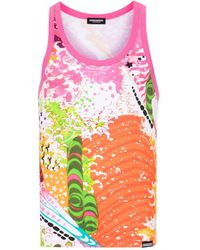 DSquared² - Graphic-print Tank Top - Lyst