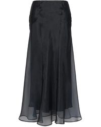 Max Mara - Jupe En Soie Eastrale À Effet De Transparence - Lyst
