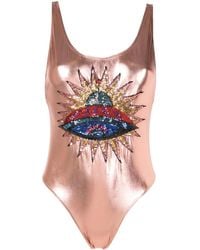 Brigitte Bardot - Carnaval/Festival Sequin-Embellished Metallic One-Piece - Lyst