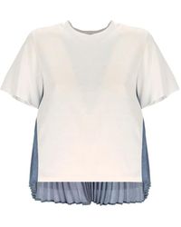 Emme - T-Shirt À Empiècement Plissé - Lyst