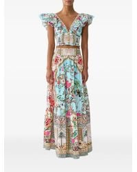 CAMILLA - Crystal-Embellished Maxi Skirt - Lyst