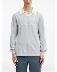 Filling Pieces - Cable-Knit Embroidered Sweatshirt - Lyst