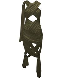 JW Anderson - Cut-out Wrap Midi Dress - Lyst