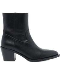 Stuart Weitzman - 65Mm Leather Cowboy Boots - Lyst