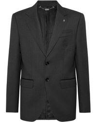 Billionaire - Embroidered-Detail Buttoned Blazer - Lyst