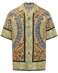 Versace - Overhemd Met Luipaardprint - Lyst