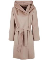 Max Mara - Belted-Waist Hooded Coat - Lyst