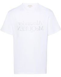 Alexander McQueen - T-shirt en coton à logo imprimé - Lyst