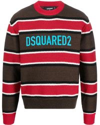 DSquared² - Jersey a rayas con logo en jacquard - Lyst