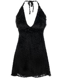 Saint Laurent - Mini-jurk Met Halternek - Lyst