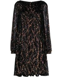 Talbot Runhof - Sequin-Embellished Long-Sleeve Dress - Lyst