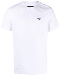 Barbour - Embroidered-logo Cotton T-shirt - Lyst
